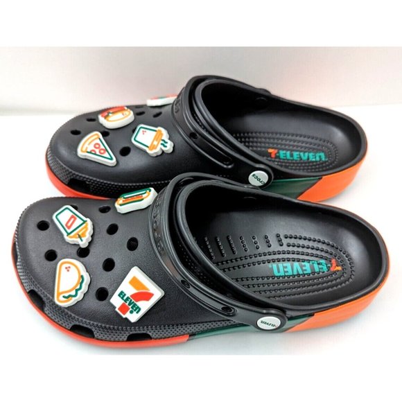 Crocs 7-Eleven X Classic Clog Black Men Slip On Sandals 208272-001 Men SZ-9 main image 4